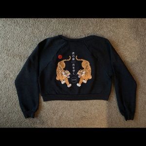 Walk the Moon Tiger Teeth Cropped Sweatshirt